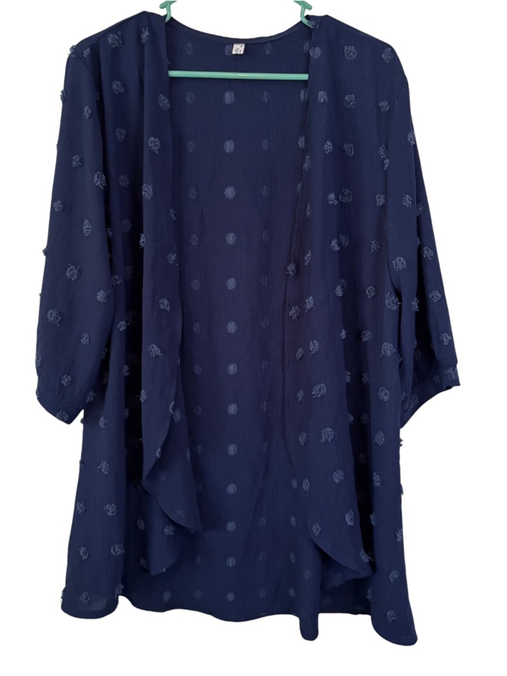 3/$20 Women's Navy Blue Open-Front 3/4 Sleeve Lightweight Cardigan Summer Kimono